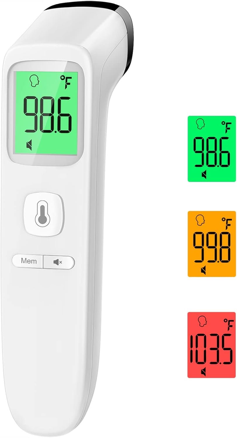 No-Touch Thermometer for Adults and Kids, Digital Accurate Baby Thermometer with Fever Alarm, 1 Second Fast Result, FSA HSA Eligible, Easy to use, 2 in 1 Mode Health Care Thermometer