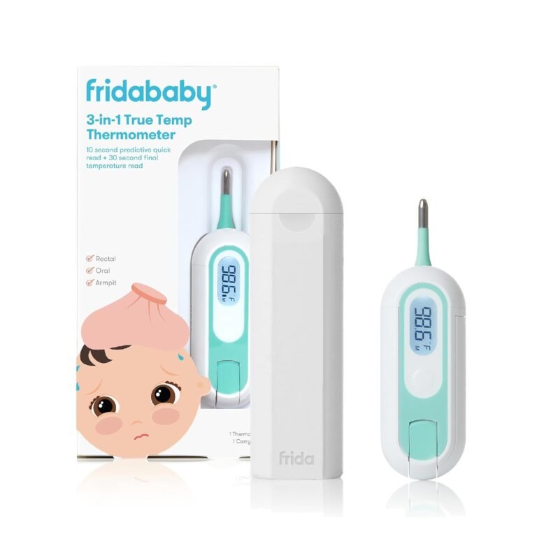 Frida Baby 3-in-1 True Temp Digital Thermometer for Fevers: Babies & Kids (Rectal, Underarm + Oral)