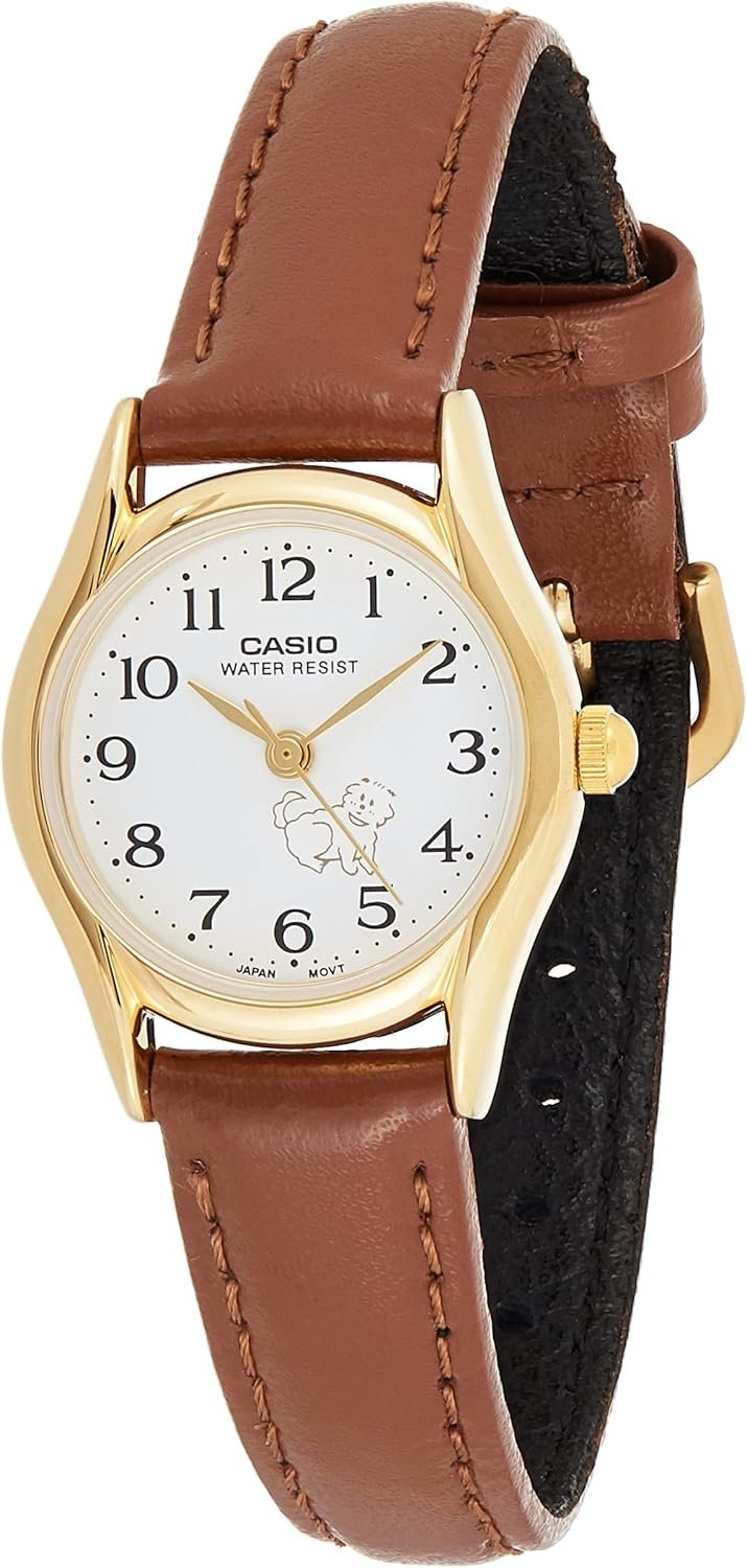 Casio White Dial Leather Strap Ladies Watch LTP1094Q7B