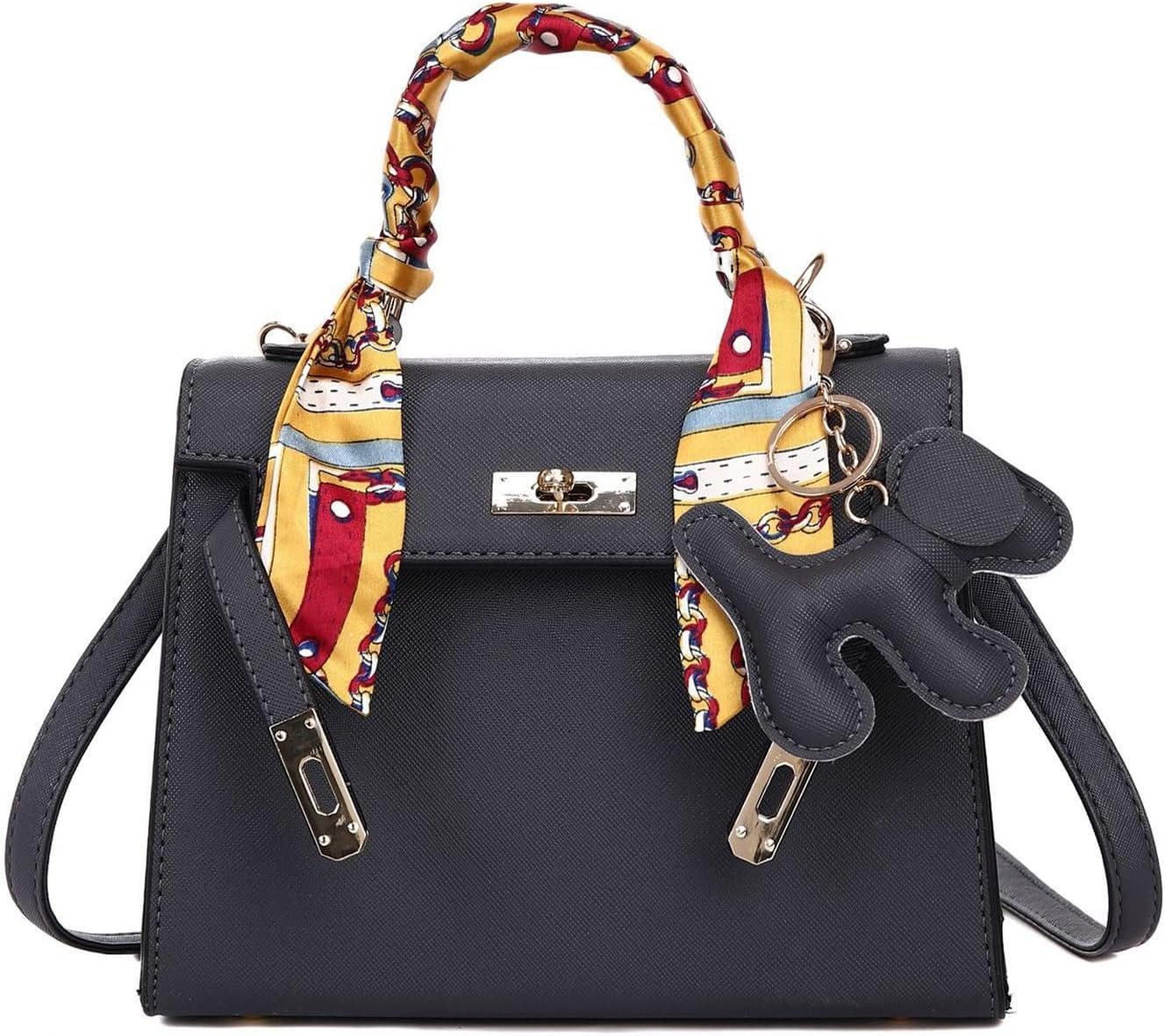 FENGJINRUHUA Women Luxury Leather Top Handle Fashion Designer Ribbon Handbags Crossbody Bags