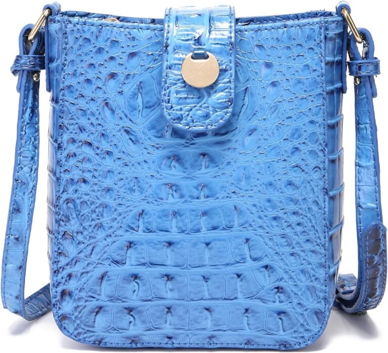 Crocodile Embossed Small Crossbody Bag Fashionable Magnetic Buckle Decoration Shoulder Women's Luxury Wallet