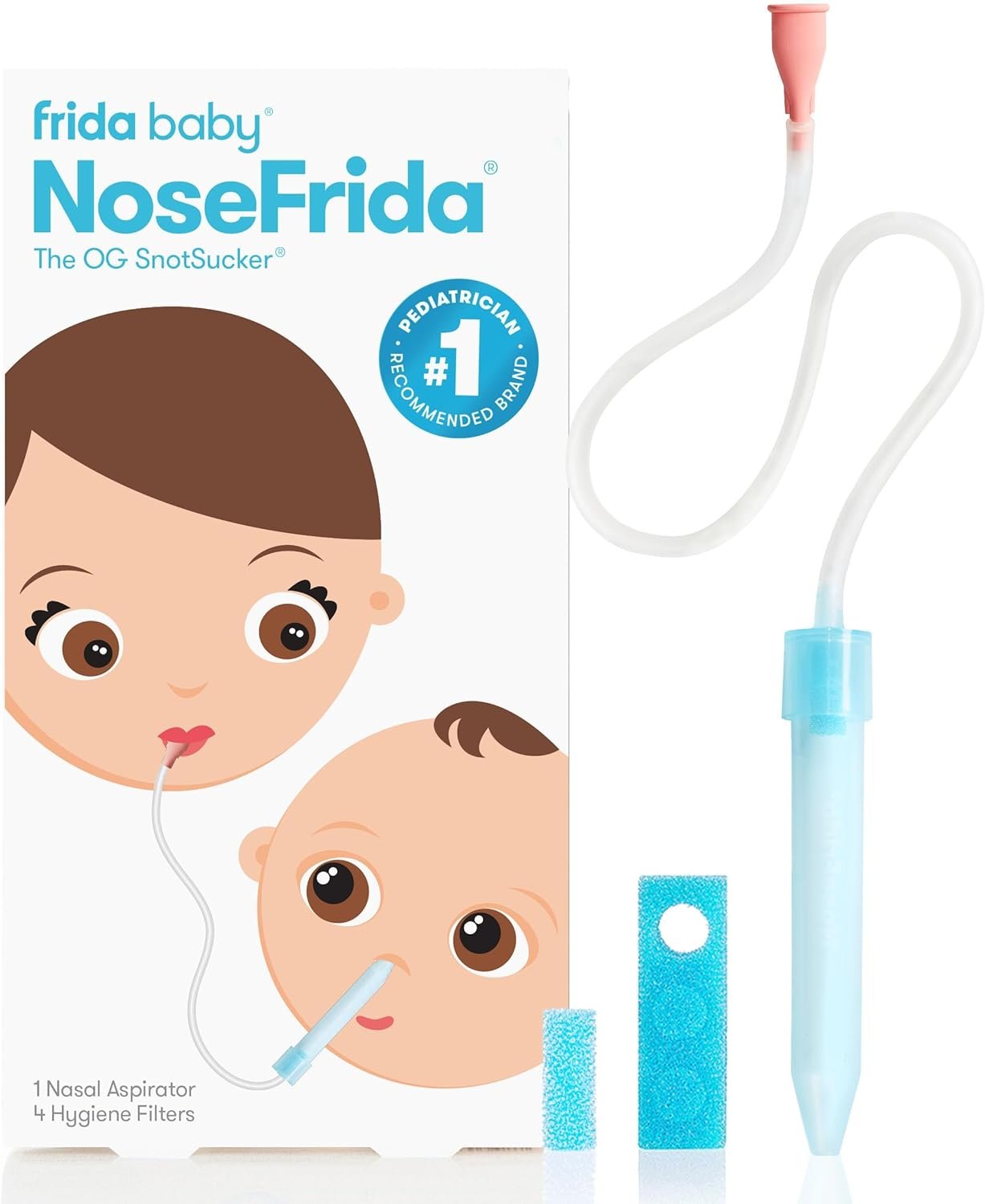 Frida Baby NoseFrida SnotSucker Nasal Aspirator for Baby, Baby Nose Sucker