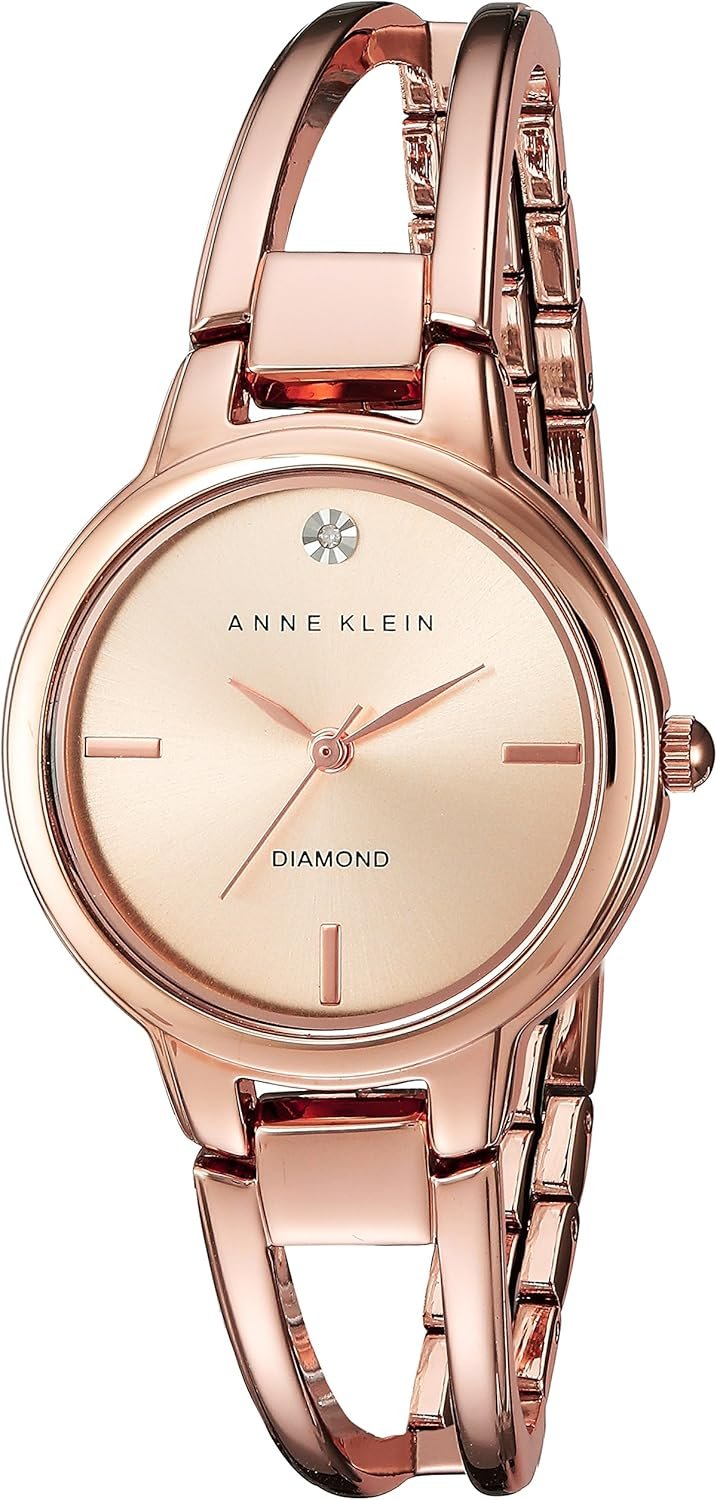 Anne Klein Women's Genuine Diamond Dial Bangle Watch