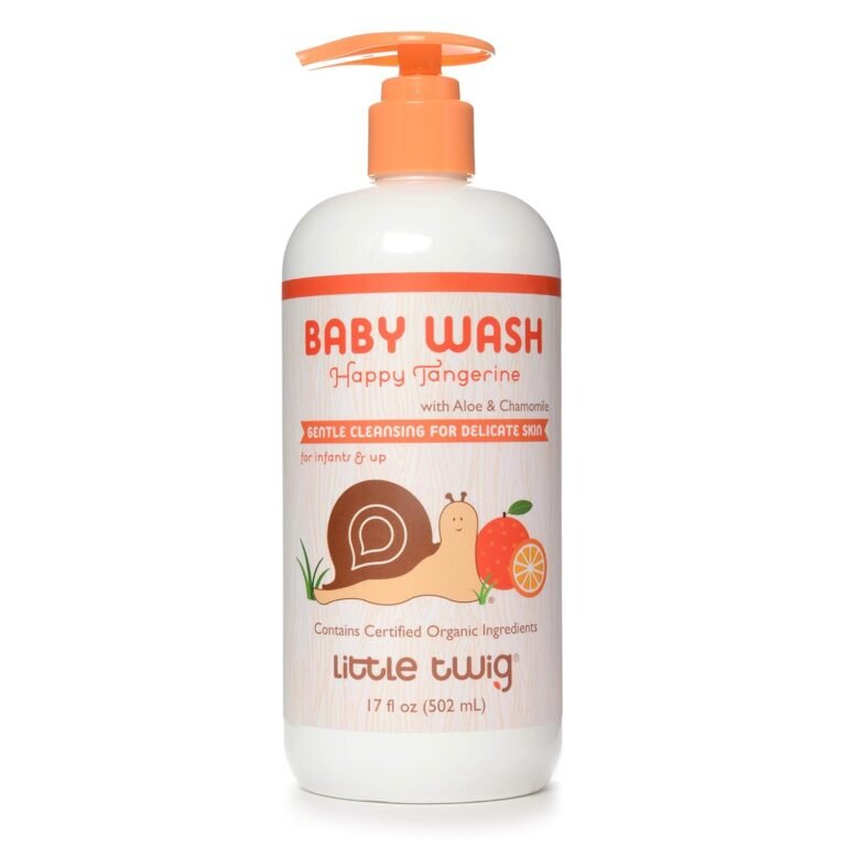 Little Twig 2-in-1 Baby Wash, Hypoallergenic Body Wash with Organic Ingredients, Baby Bath Essentials, Happy Tangerine, 17 fl. oz.