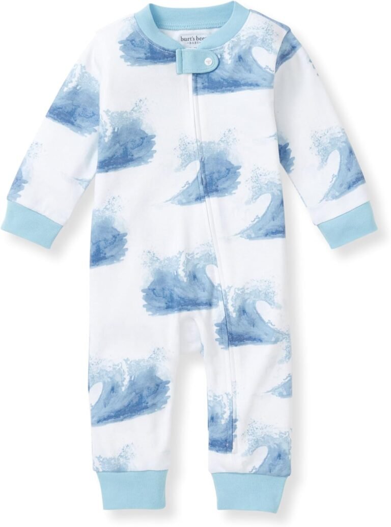 Burt's Bees Baby Baby Boys' Sleep and Play Pajamas, Zipped Jumpsuit