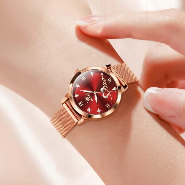 OLEVS Women Watch Fashion Rose Gold Diamond Analog Quartz Female Watch for Women Luxury Dress Ladies Stainless Steel Luminous Waterproof Date Wrist Watches