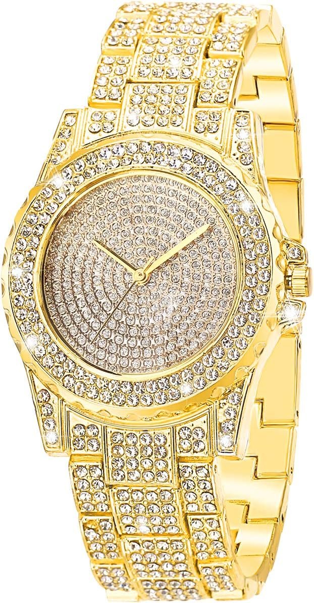 ManChDa Diamond Watch for Women Iced Out Watch Bling Rhinestone Watches