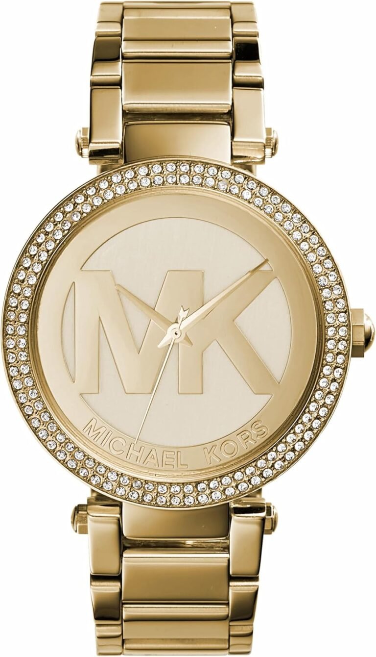 Michael Kors Parker Women's Watch, Stainless Steel and Pavé Crystal Watch for Women with Steel, Leather, or Silicone Band