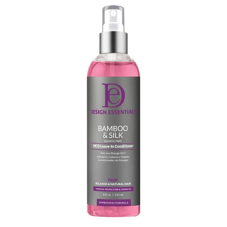 Design Essentials Bamboo & Silk HCO Leave-In Conditioner for Thermal Protection and Strength, 8 Fl Oz.