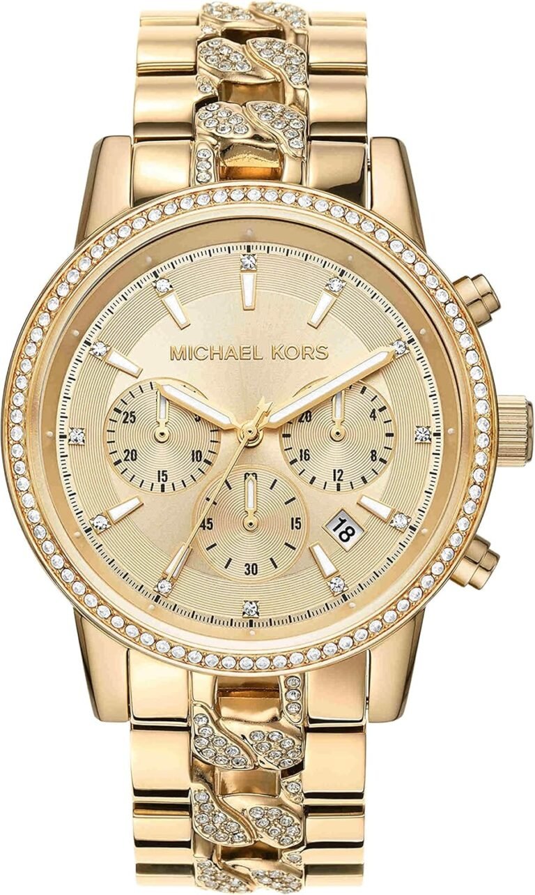 Michael Kors Women's Ritz Gold-Tone Stainless Steel Chain Bracelet Watch (Model: MK6937)